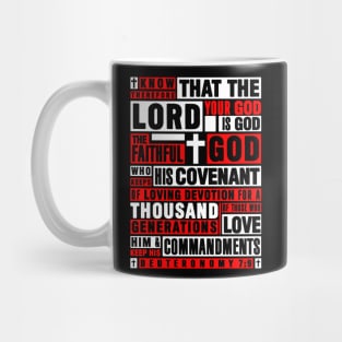 Deuteronomy 7:9 The Faithful God Who Keeps His Covenant Mug